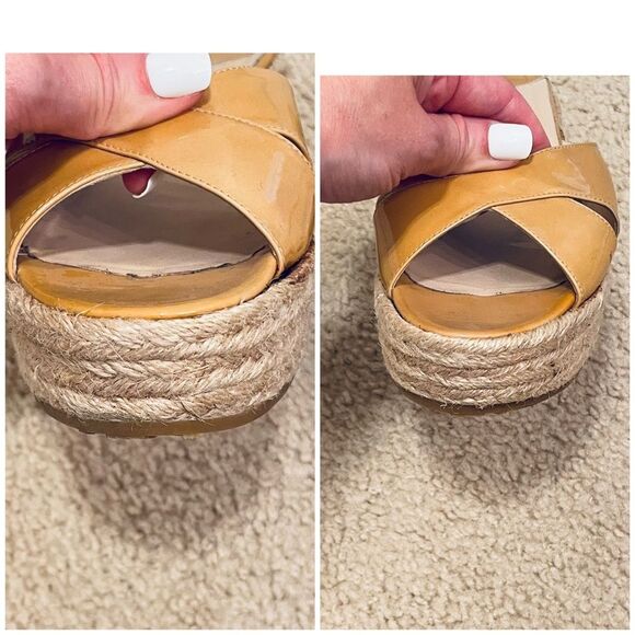 100% authentic Jimmy Choo Tan Patent Leather Espadrilles Sz39 - Picture 3 of 14